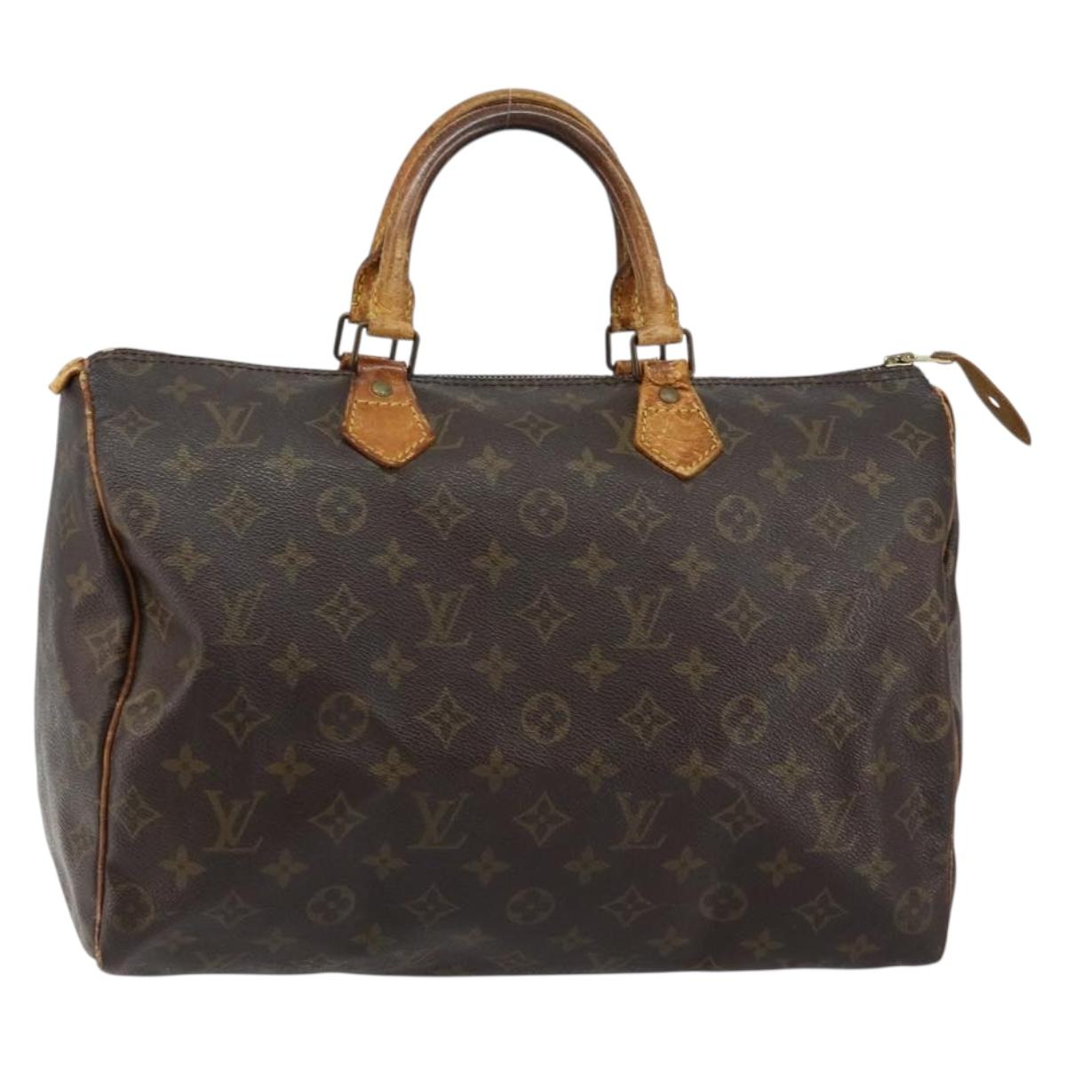 LOUIS VUITTON Monogram Speedy 35 Hand Bag M41524 LV Auth 143533