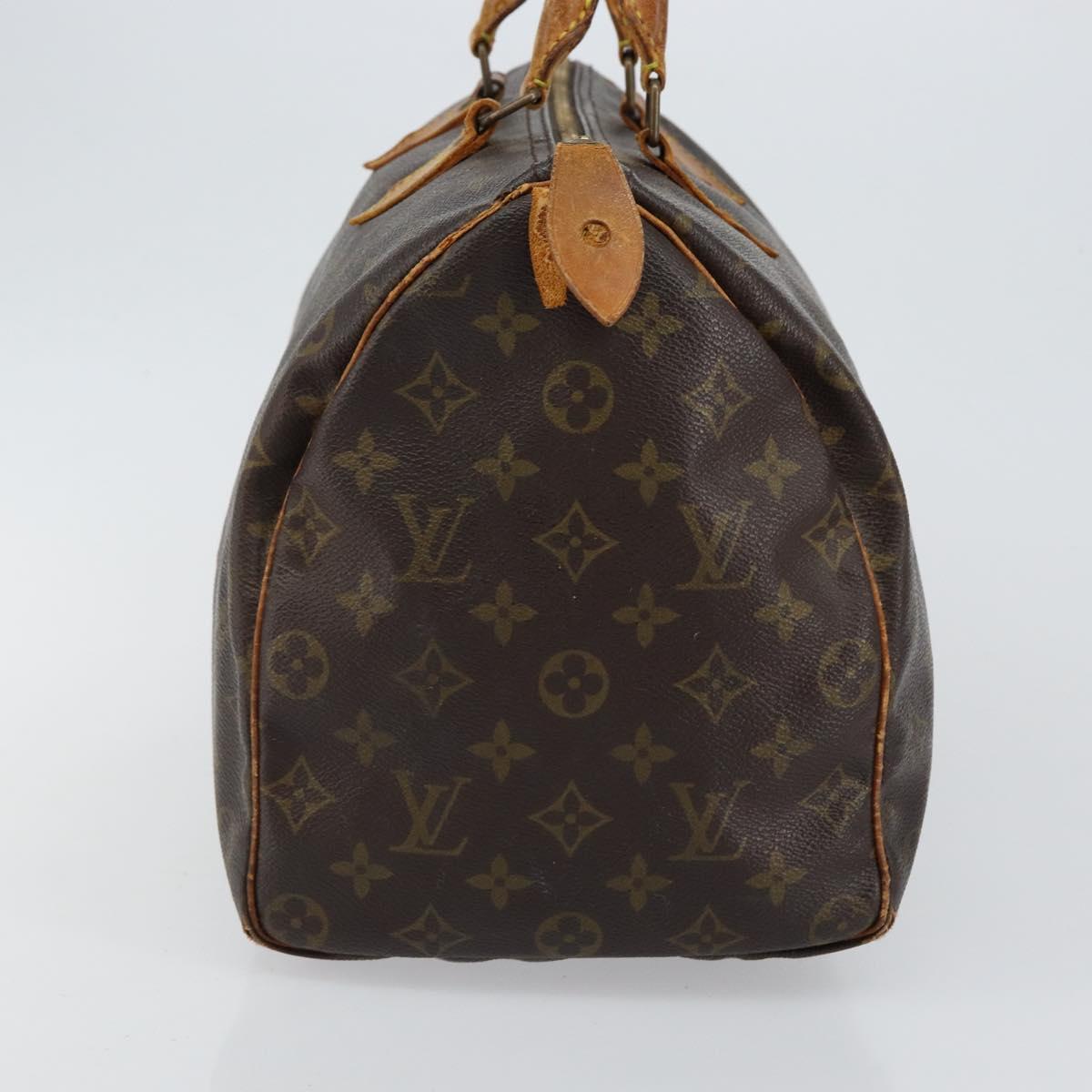 LOUIS VUITTON Monogram Speedy 35 Hand Bag M41524 LV Auth 143533