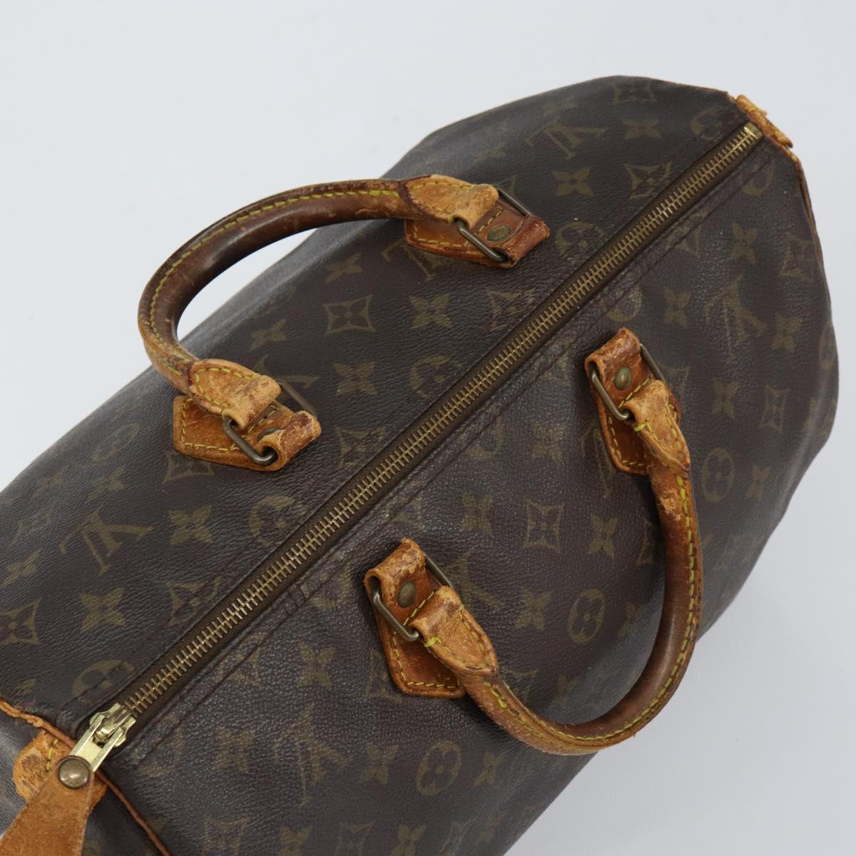 LOUIS VUITTON Monogram Speedy 35 Hand Bag M41524 LV Auth 143533