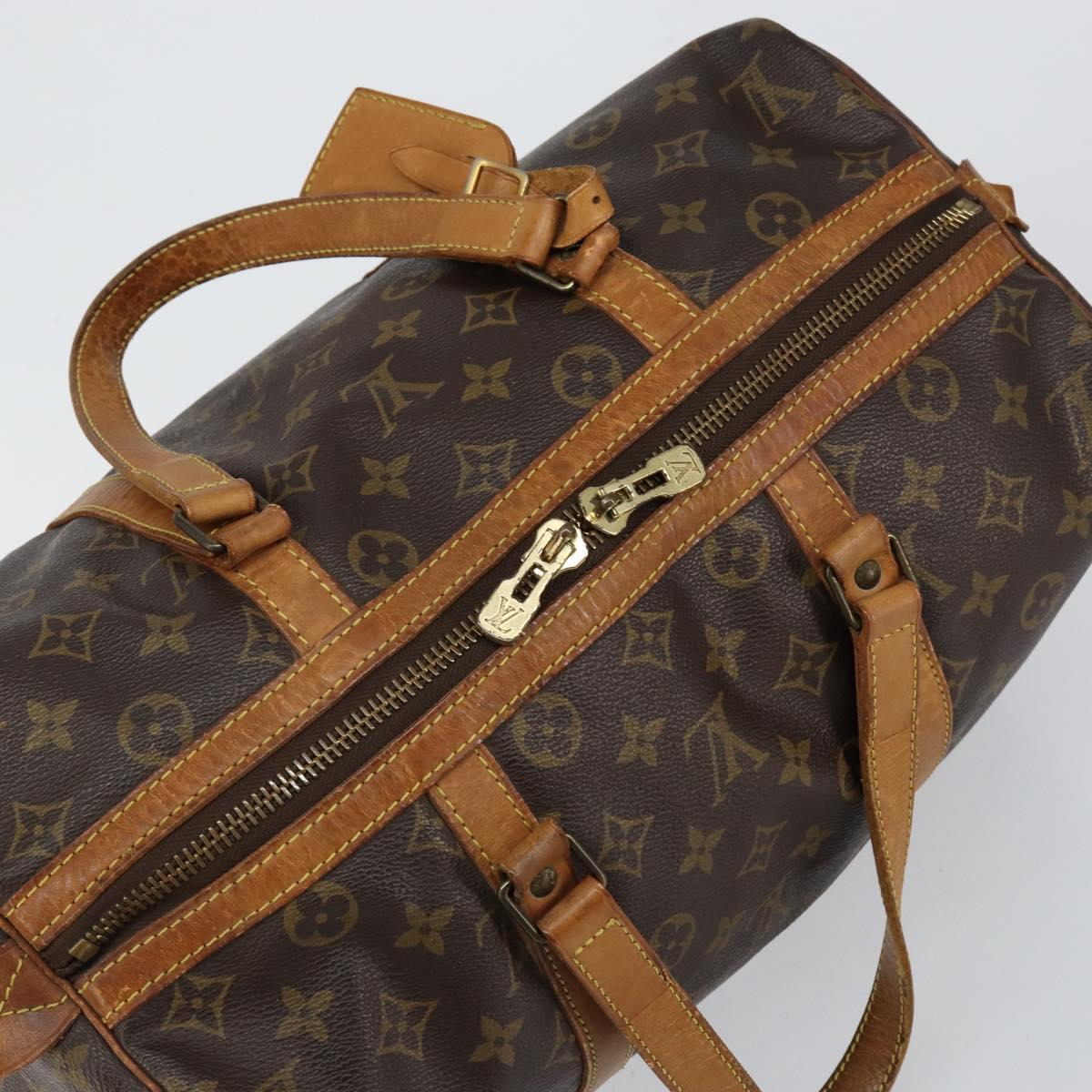 LOUIS VUITTON Monogram Sac Souple 35 Boston Bag M41626 LV Auth 143534