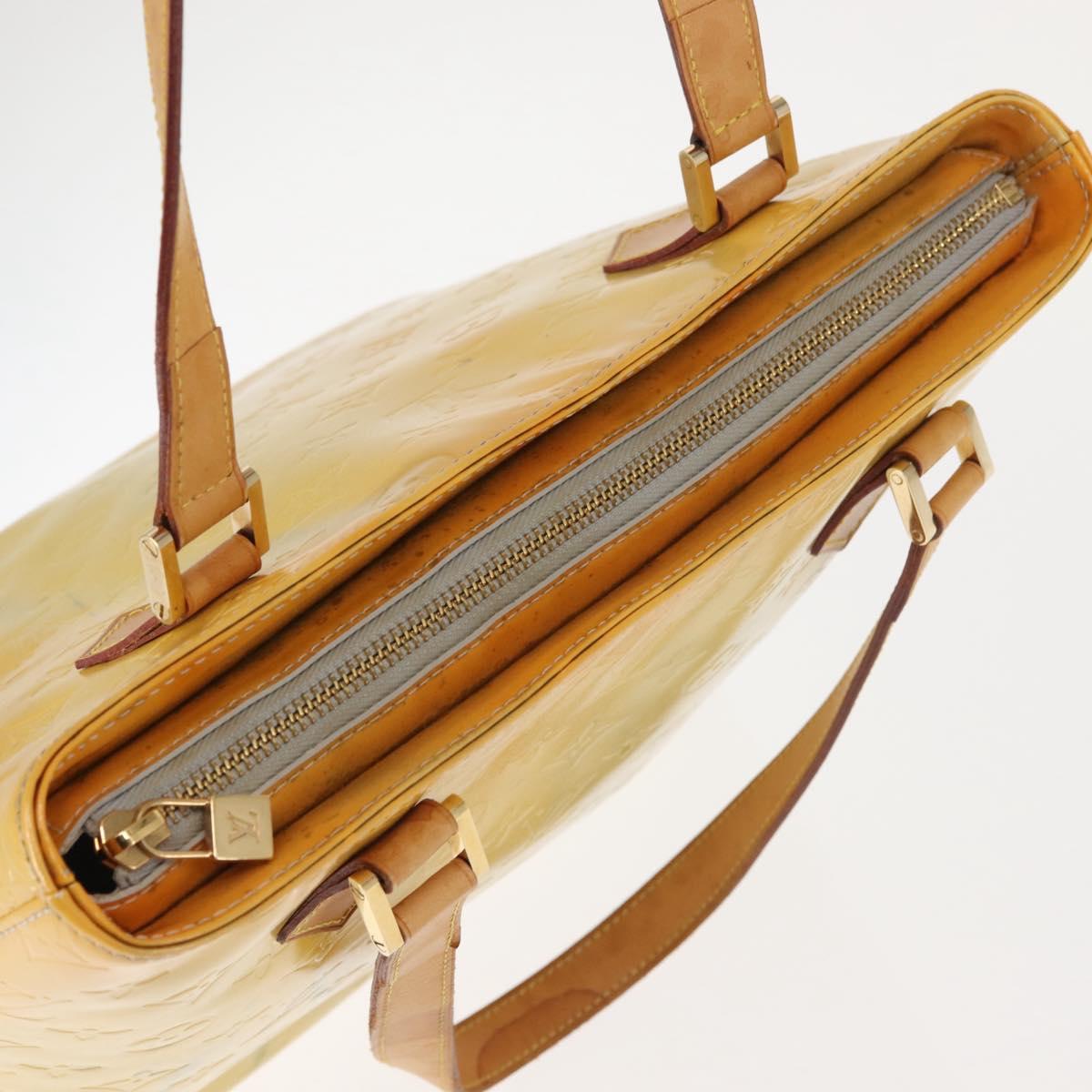 LOUIS VUITTON Monogram Vernis Houston Hand Bag Gris M91053 LV Auth 143547