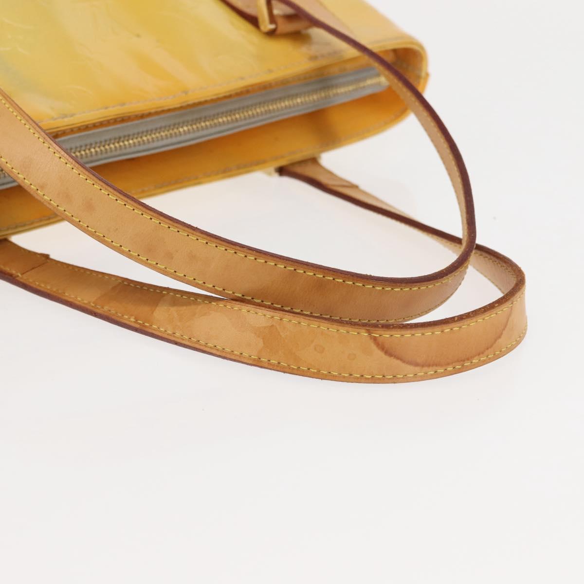 LOUIS VUITTON Monogram Vernis Houston Hand Bag Gris M91053 LV Auth 143547