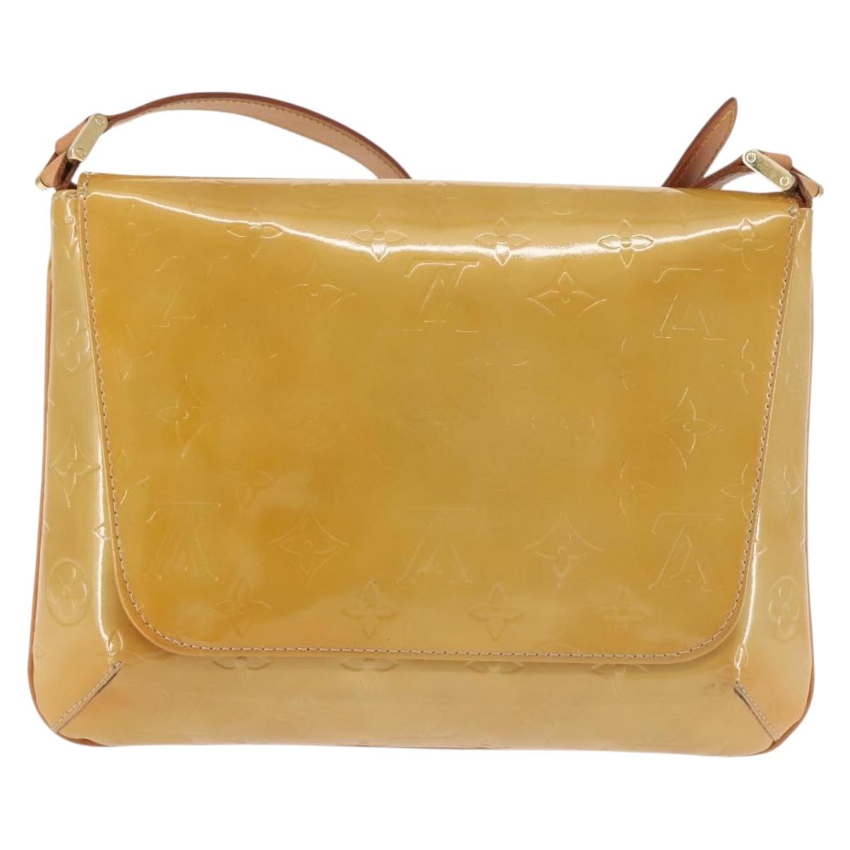 LOUIS VUITTON Monogram Vernis Thompson Street Bag Beige M91301 LV Auth 143548