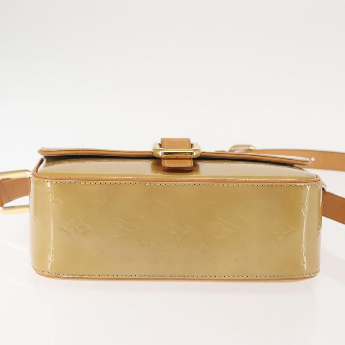 LOUIS VUITTON Monogram Vernis Christie GM Shoulder Bag Beige M91147 Auth 143549