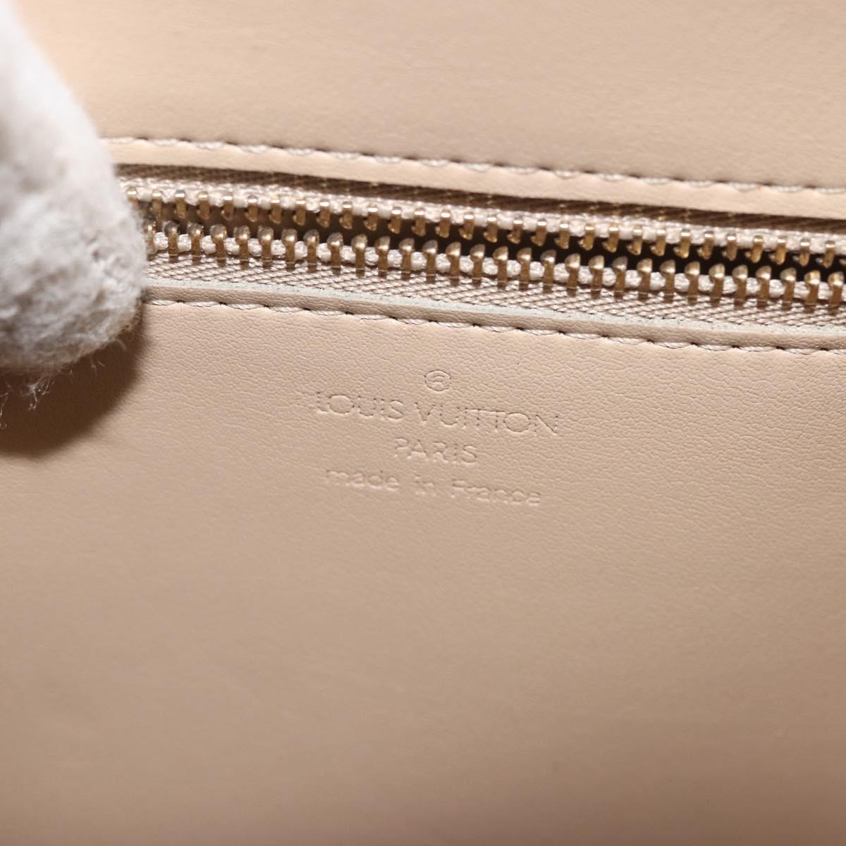 LOUIS VUITTON Monogram Vernis Christie GM Shoulder Bag Beige M91147 Auth 143549