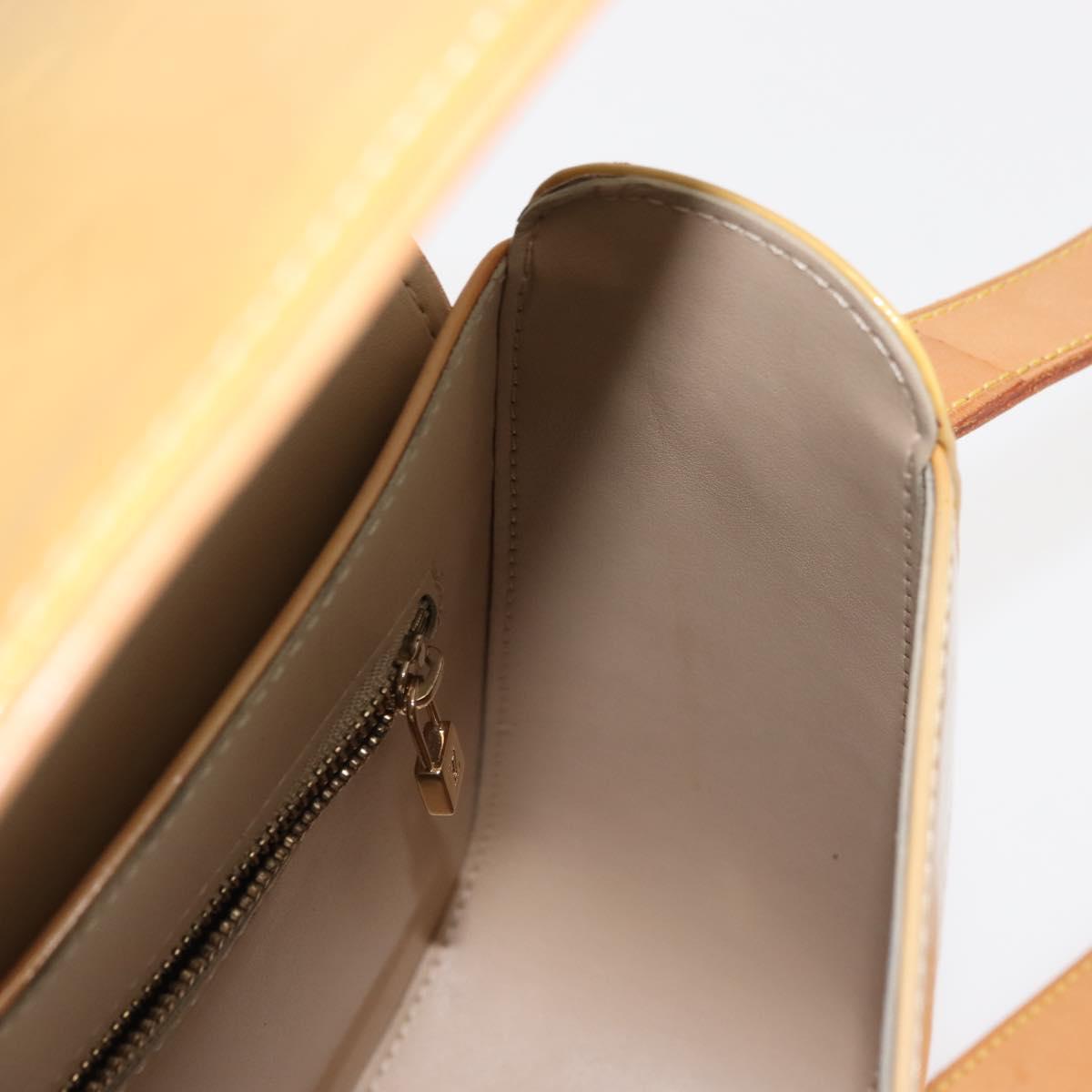 LOUIS VUITTON Monogram Vernis Christie GM Shoulder Bag Beige M91147 Auth 143549