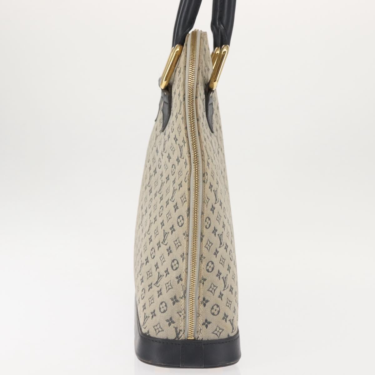 LOUIS VUITTON Monogram Mini Alma Haut Hand Bag Blue M92202 LV Auth 143550