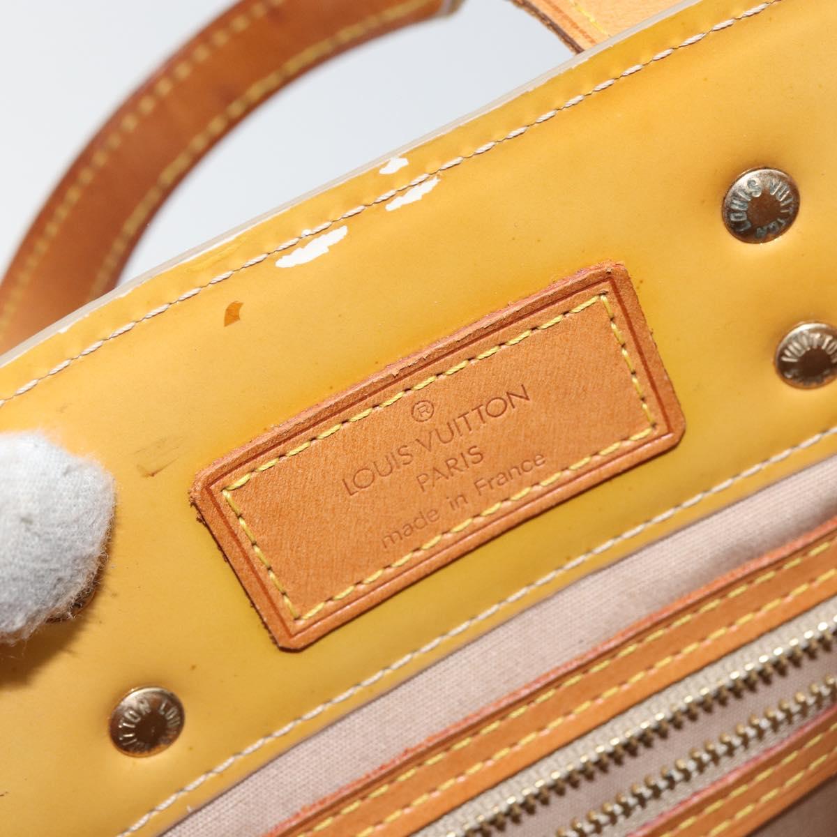 LOUIS VUITTON Monogram Vernis Reade PM Hand Bag Beige M91334 LV Auth 143551