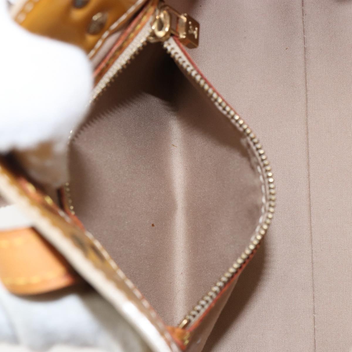 LOUIS VUITTON Monogram Vernis Reade PM Hand Bag Beige M91334 LV Auth 143551