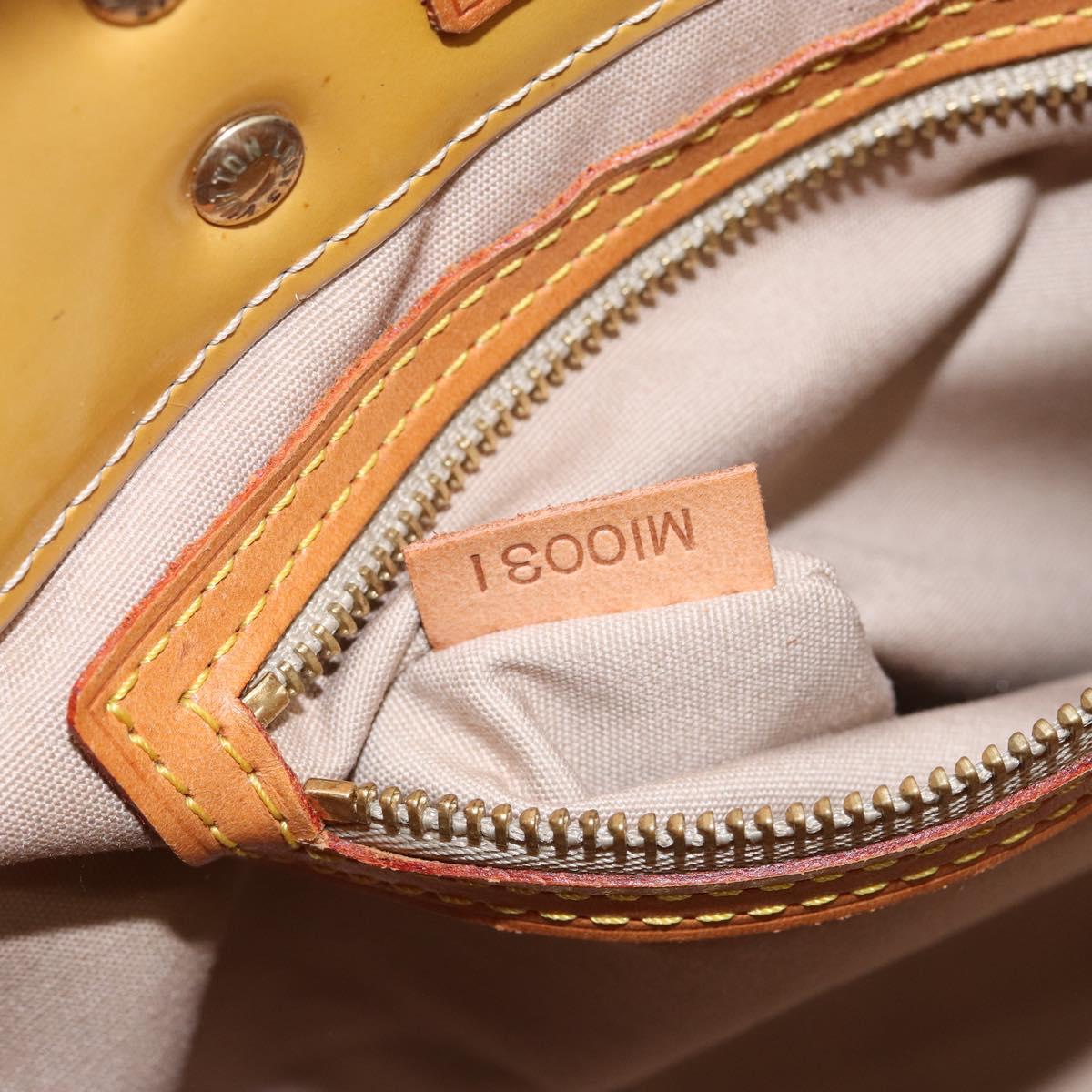 LOUIS VUITTON Monogram Vernis Reade PM Hand Bag Beige M91334 LV Auth 143551