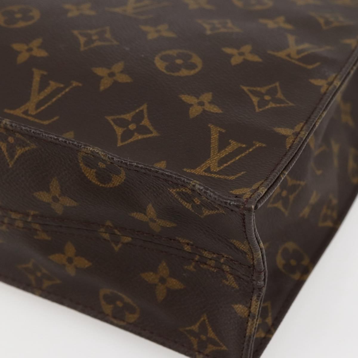 LOUIS VUITTON Monogram Sac Plat Hand Bag M51140 LV Auth 143558