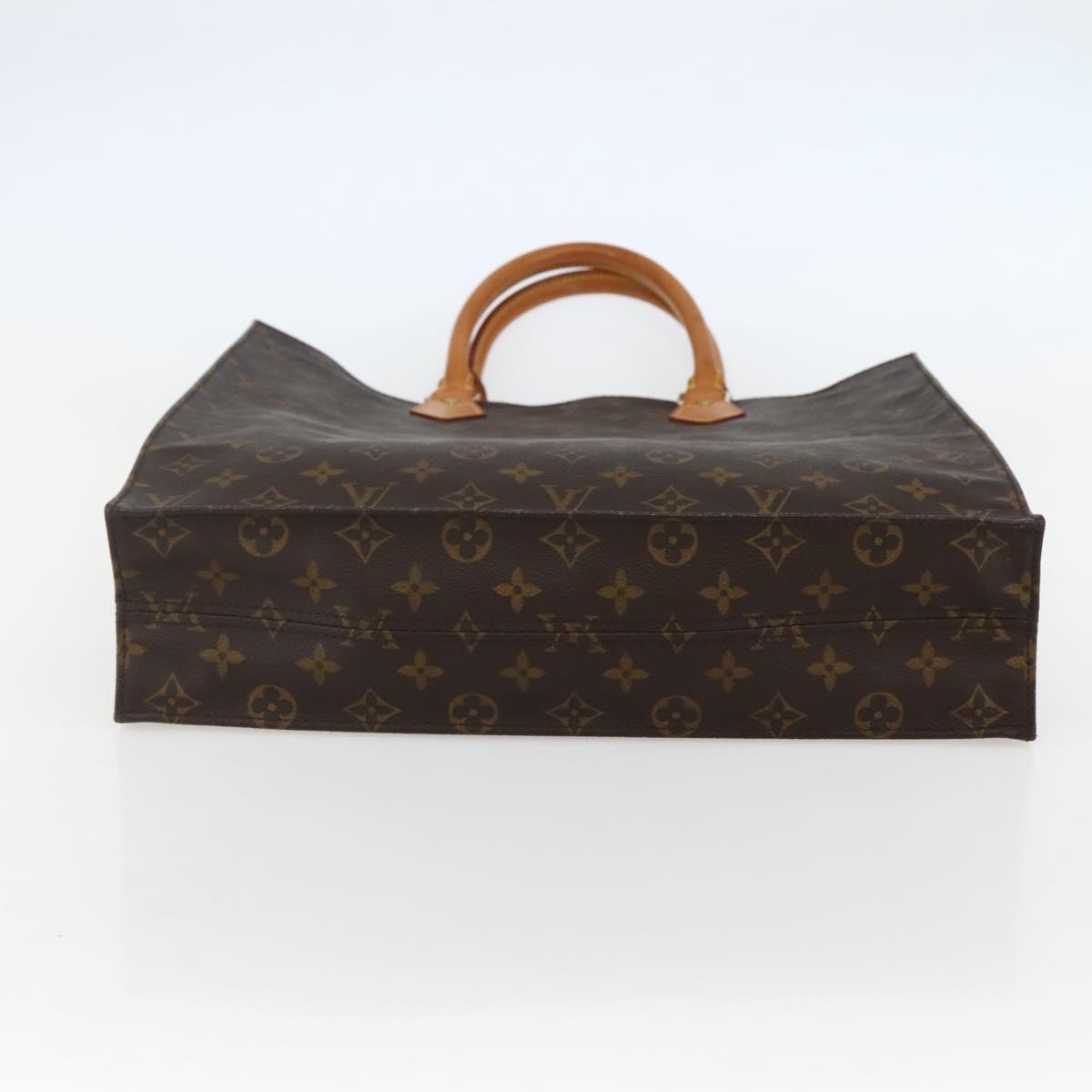 LOUIS VUITTON Monogram Sac Plat Hand Bag M51140 LV Auth 143558
