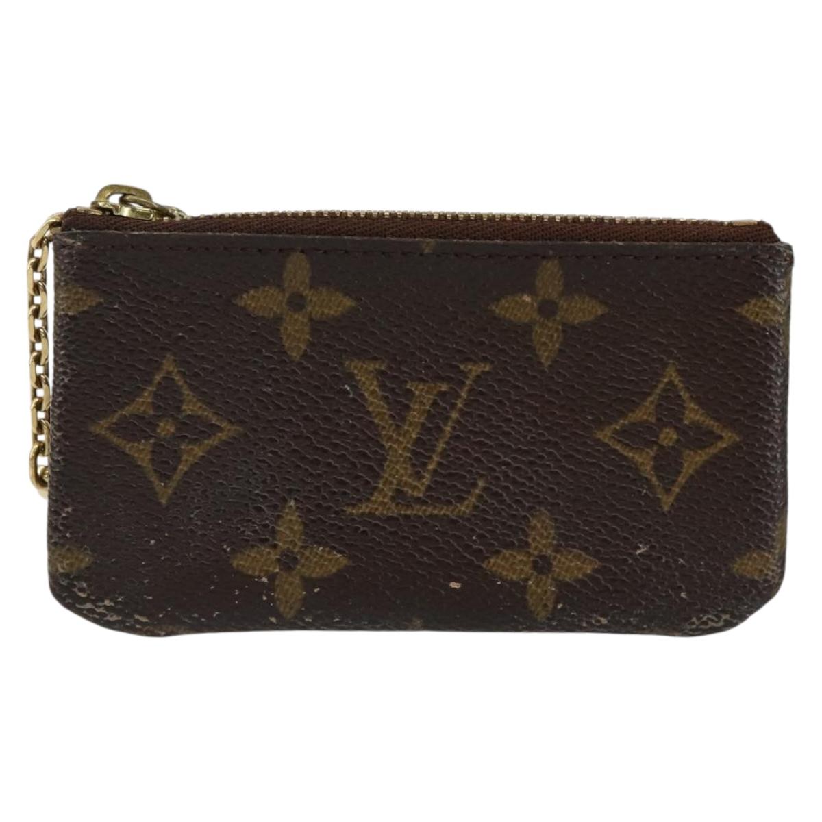 LOUIS VUITTON Monogram Pochette Cles Coin Purse M60033 LV Auth 143562