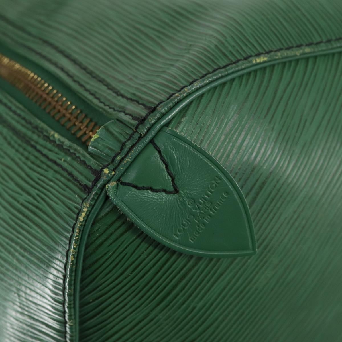 LOUIS VUITTON Epi Keepall 55 Boston Bag Green M42954 LV Auth 143563