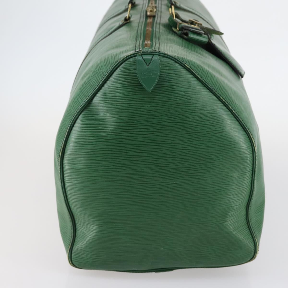 LOUIS VUITTON Epi Keepall 55 Boston Bag Green M42954 LV Auth 143563
