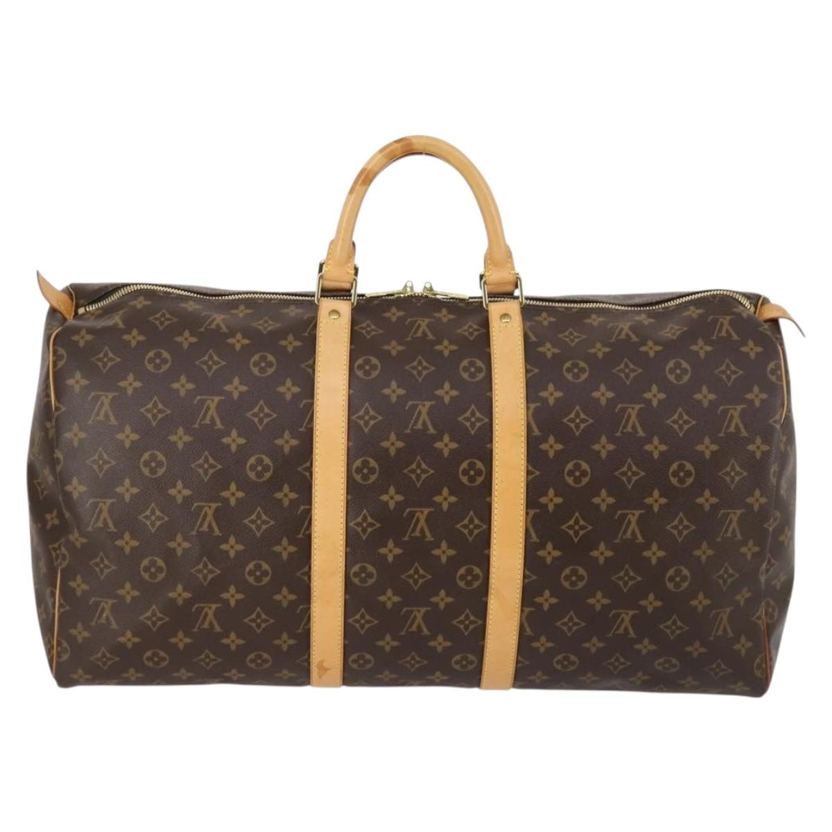 LOUIS VUITTON Monogram Keepall 55 Boston Bag M41424 LV Auth 143569