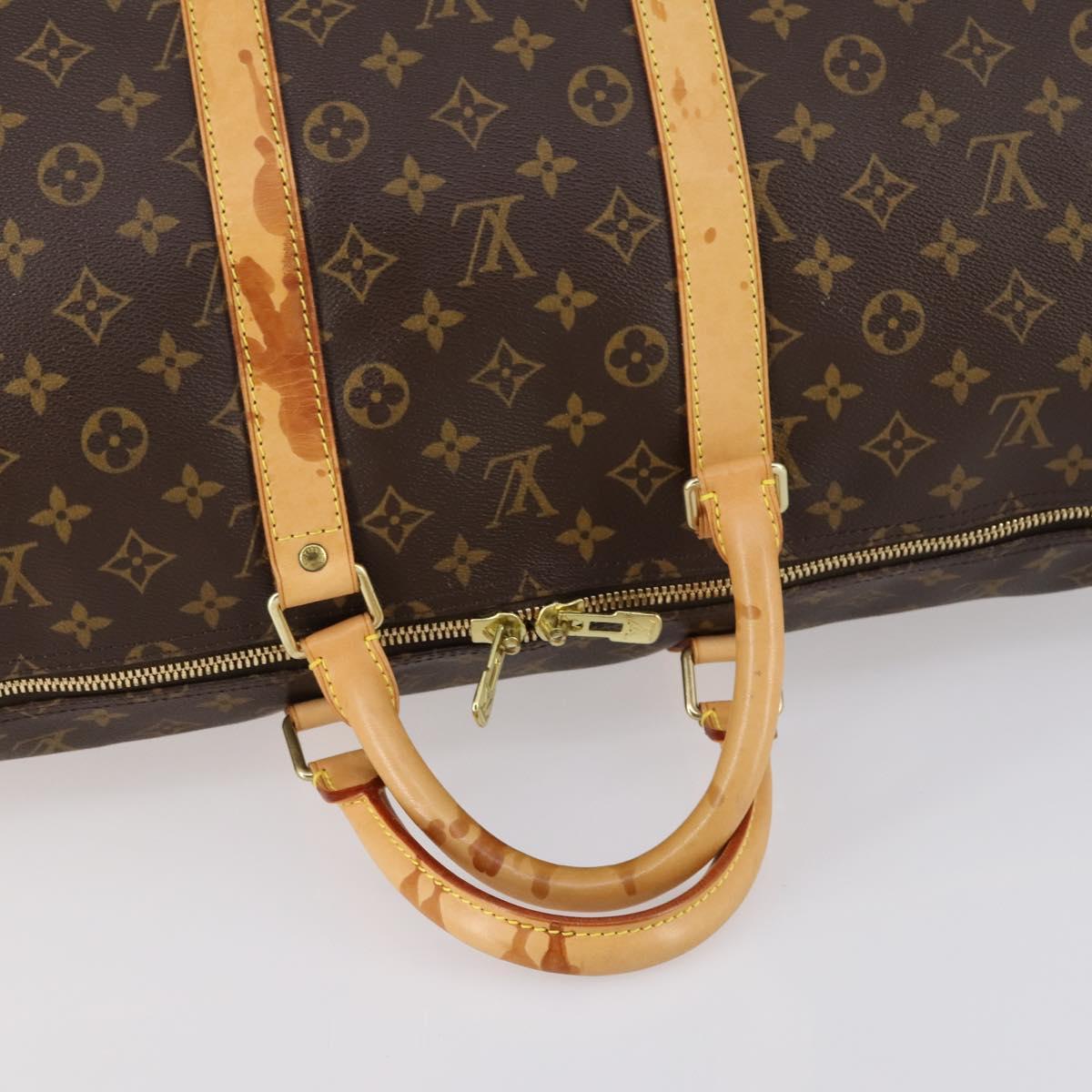 LOUIS VUITTON Monogram Keepall 55 Boston Bag M41424 LV Auth 143569