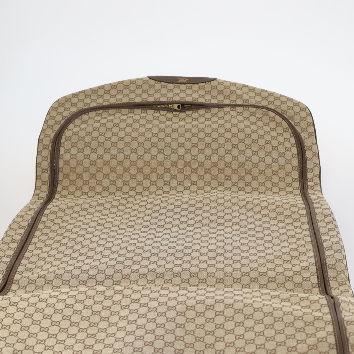 GUCCI GG Canvas Web Sherry Line Garment Cover Beige Red Green Auth 143581