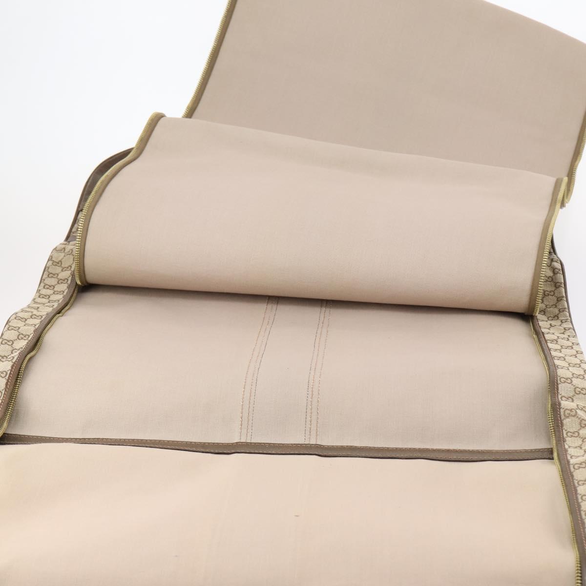 GUCCI GG Canvas Web Sherry Line Garment Cover Beige Red Green Auth 143581