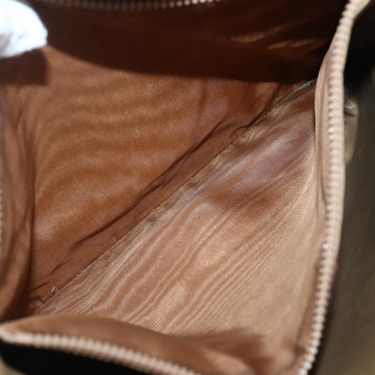 CELINE Macadam Canvas Tote Bag PVC Beige Gold Auth 143582