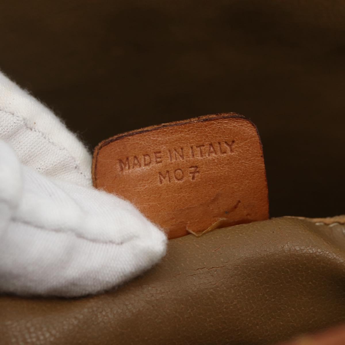 CELINE Macadam Canvas Tote Bag PVC Beige Gold Auth 143582