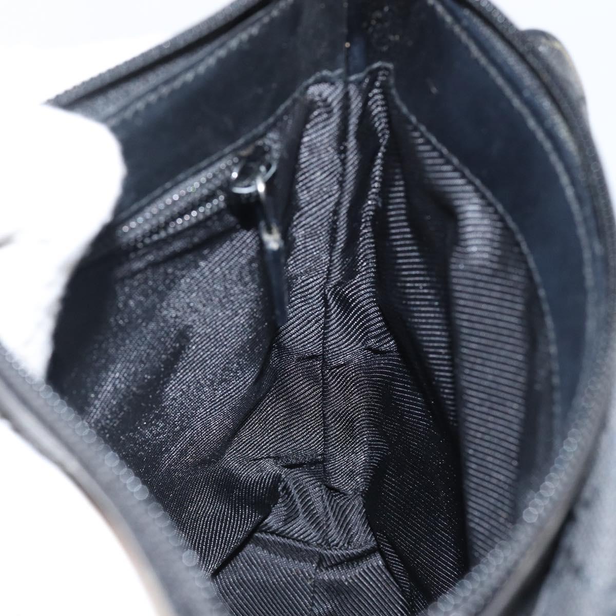 GUCCI GG Canvas Jackie Shoulder Bag Black Silver 92646 Auth 143584