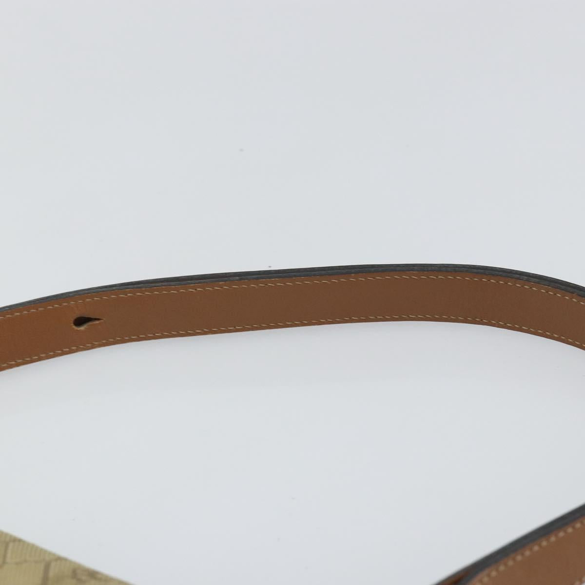 Christian Dior Honeycomb Canvas Shoulder Bag Beige Gold Auth 143588