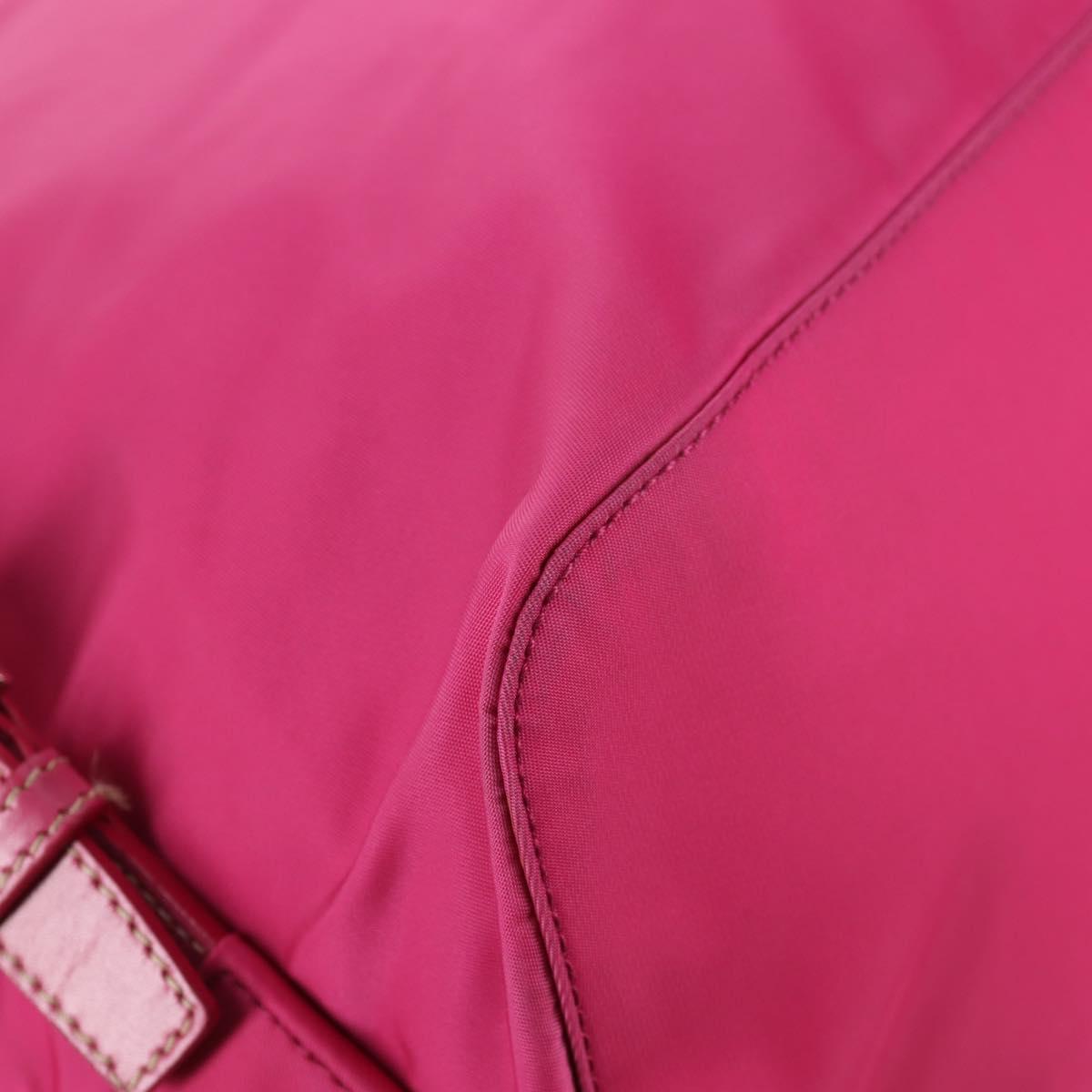 PRADA Backpack Nylon Pink Silver Auth 143599V