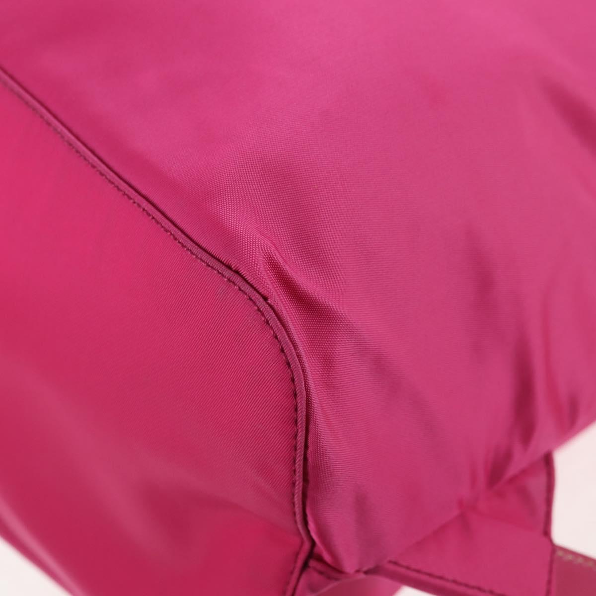 PRADA Backpack Nylon Pink Silver Auth 143599V