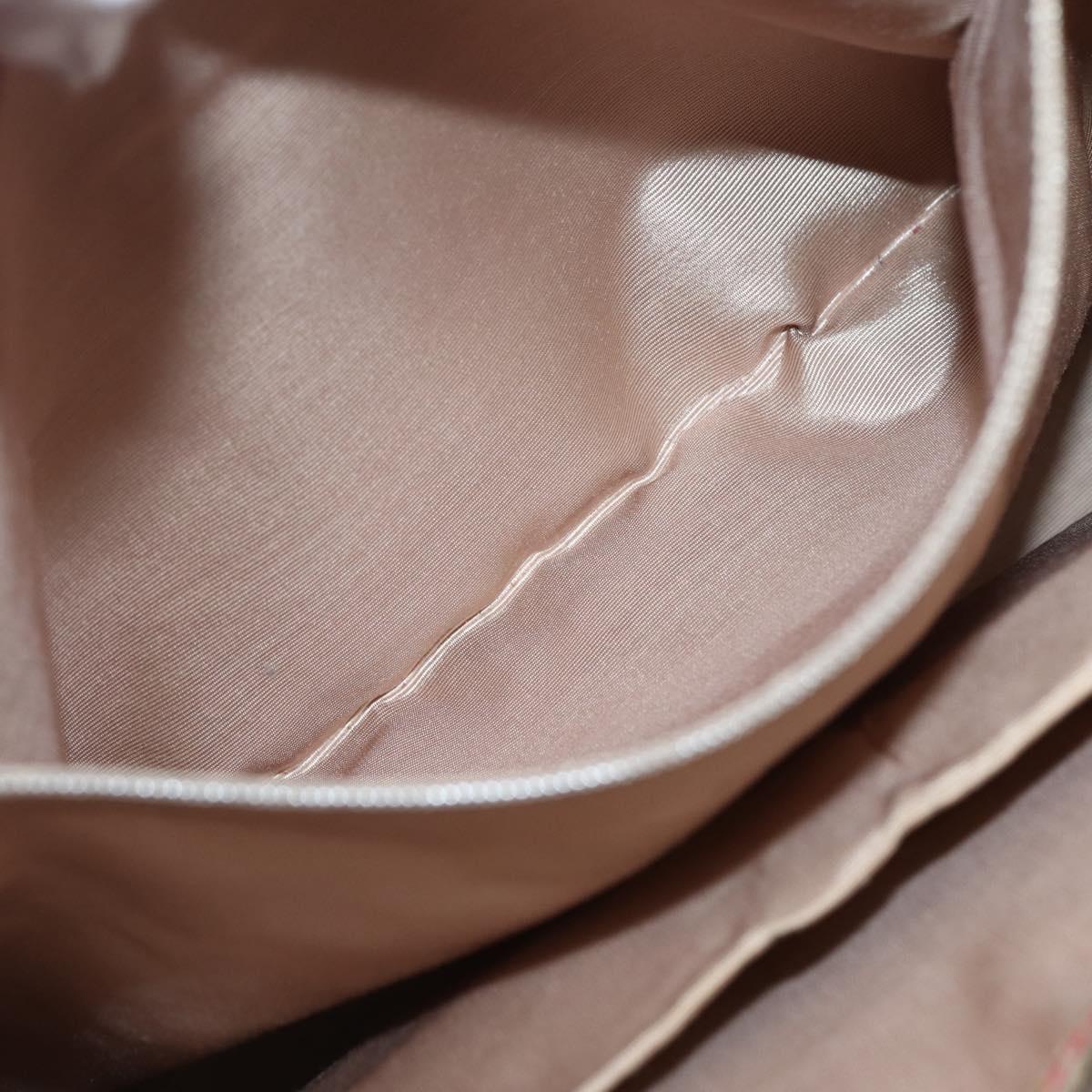 Burberrys Nova Check Tote Bag Canvas Leather Beige Gold Auth 143601