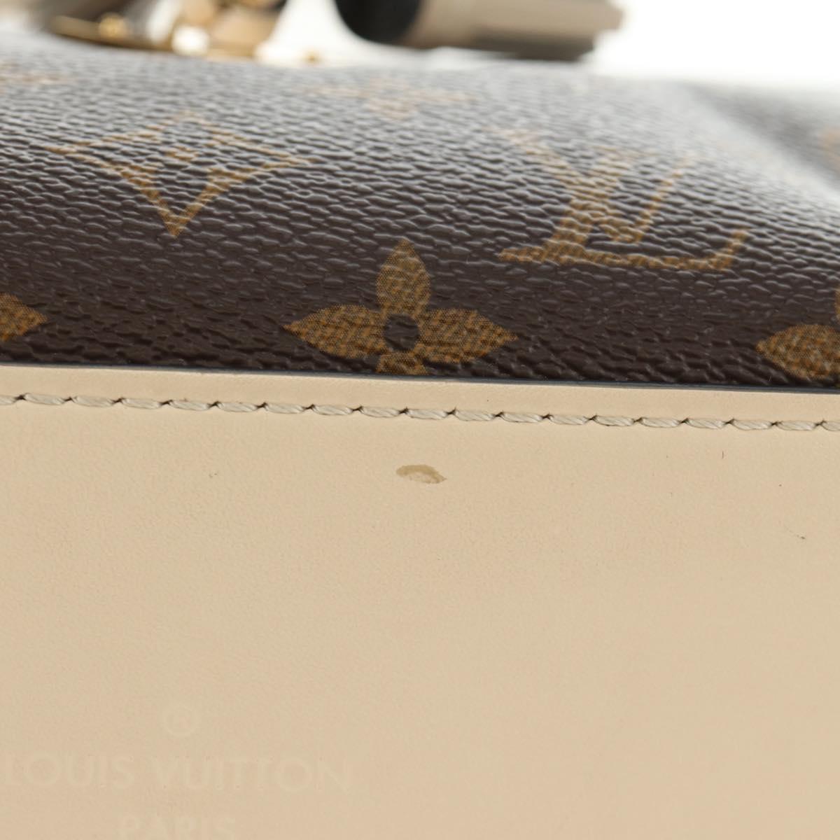 LOUIS VUITTON Monogram Saintonge Shoulder Bag White M43559 LV Auth 143616