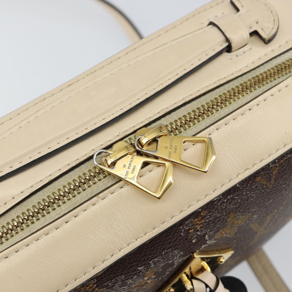 LOUIS VUITTON Monogram Saintonge Shoulder Bag White M43559 LV Auth 143616