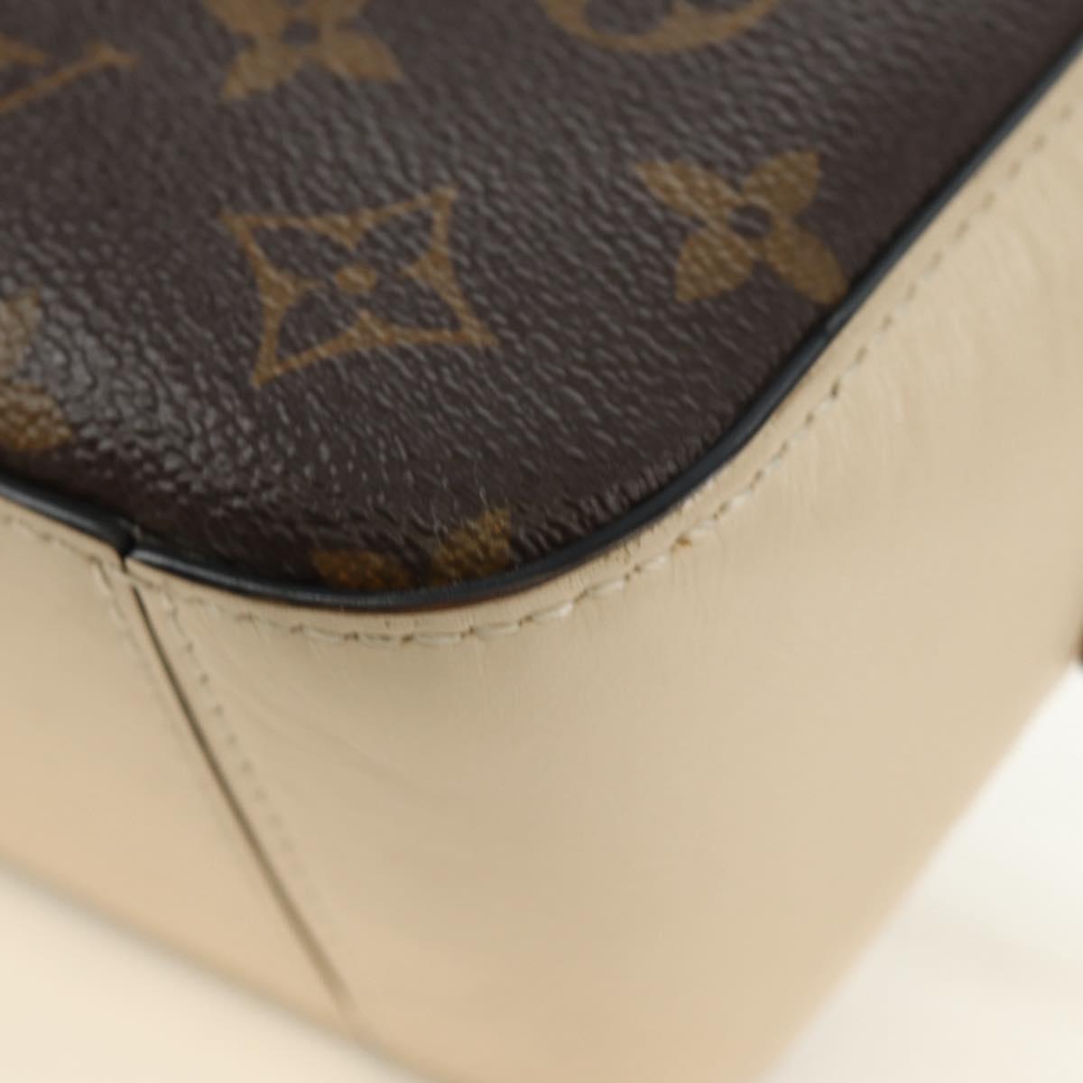 LOUIS VUITTON Monogram Saintonge Shoulder Bag White M43559 LV Auth 143616