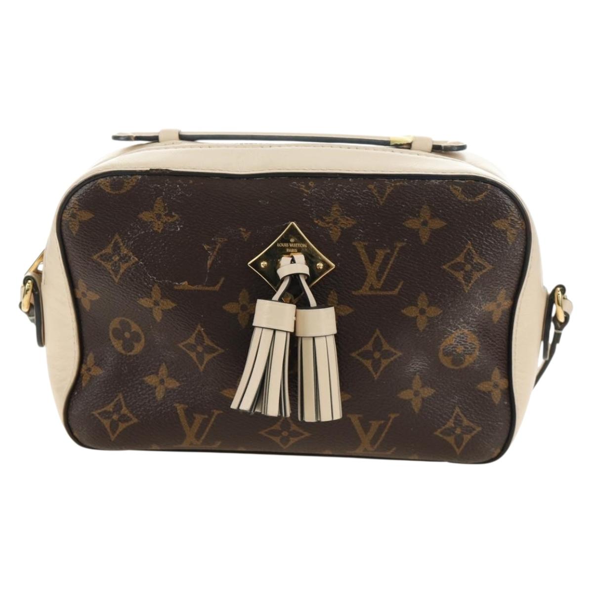 LOUIS VUITTON Monogram Saintonge Shoulder Bag White M43559 LV Auth 143616