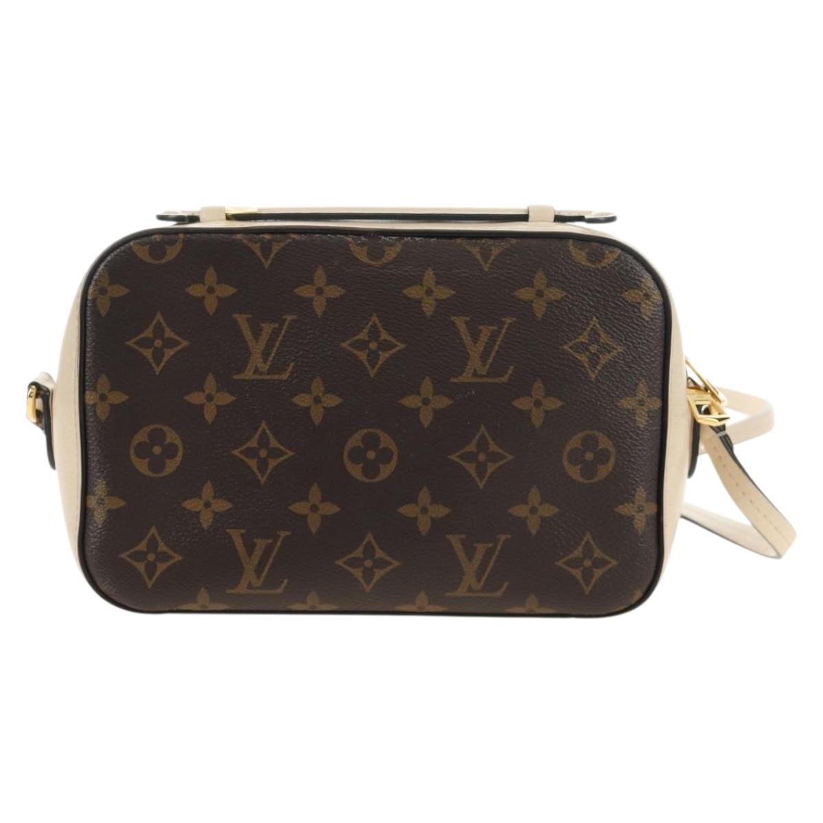 LOUIS VUITTON Monogram Saintonge Shoulder Bag White M43559 LV Auth 143616