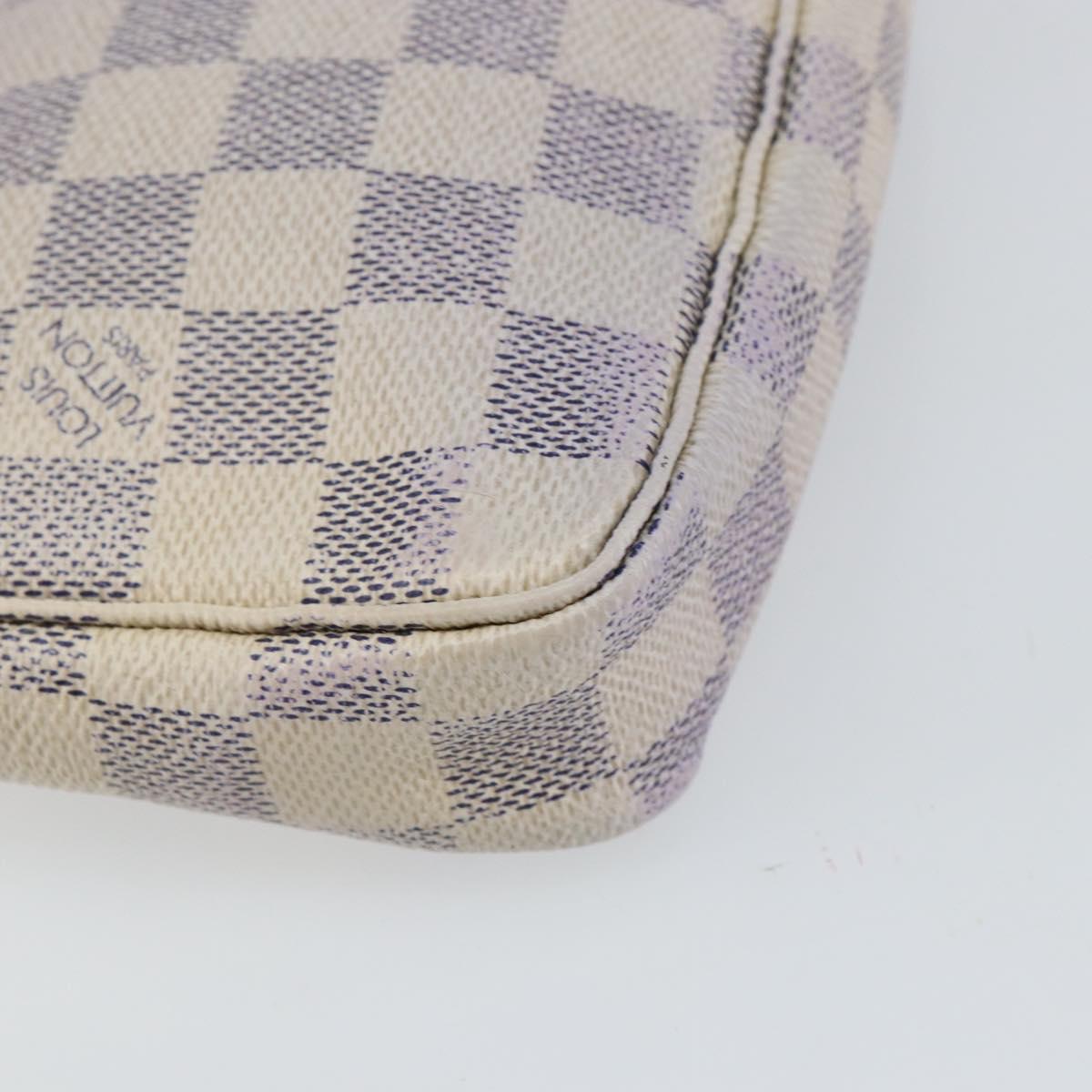 LOUIS VUITTON Damier Azur Pochette Accessoires Pouch N51986 LV Auth 143621