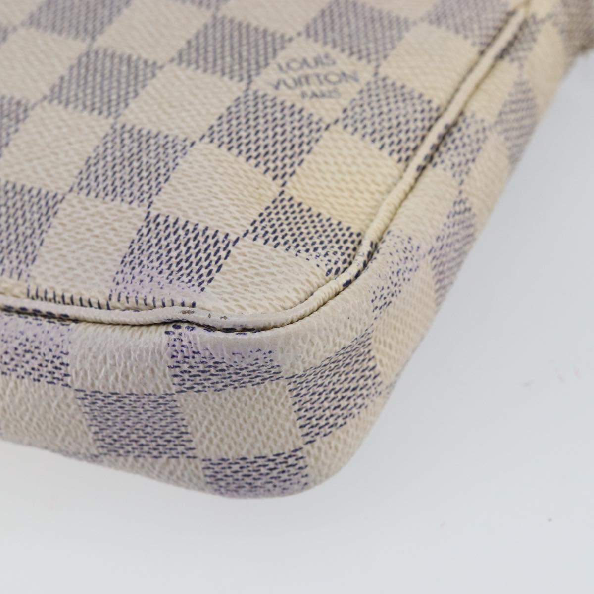 LOUIS VUITTON Damier Azur Pochette Accessoires Pouch N51986 LV Auth 143621