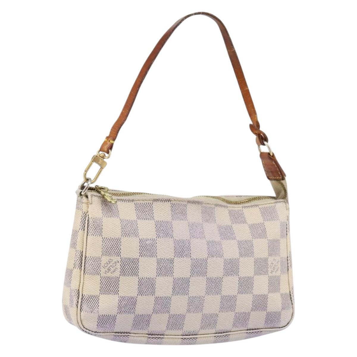 LOUIS VUITTON Damier Azur Pochette Accessoires Pouch N51986 LV Auth 143621