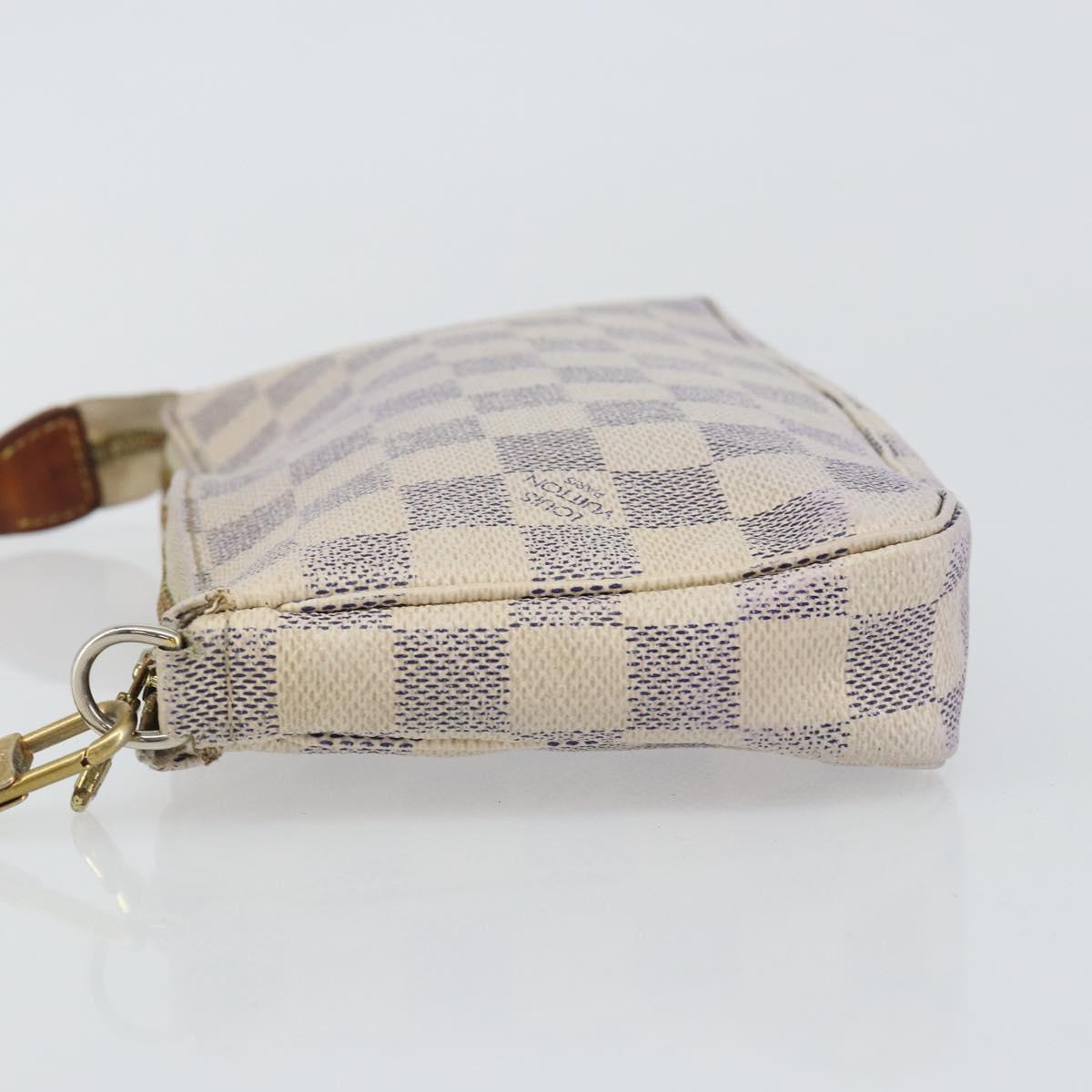 LOUIS VUITTON Damier Azur Pochette Accessoires Pouch N51986 LV Auth 143621