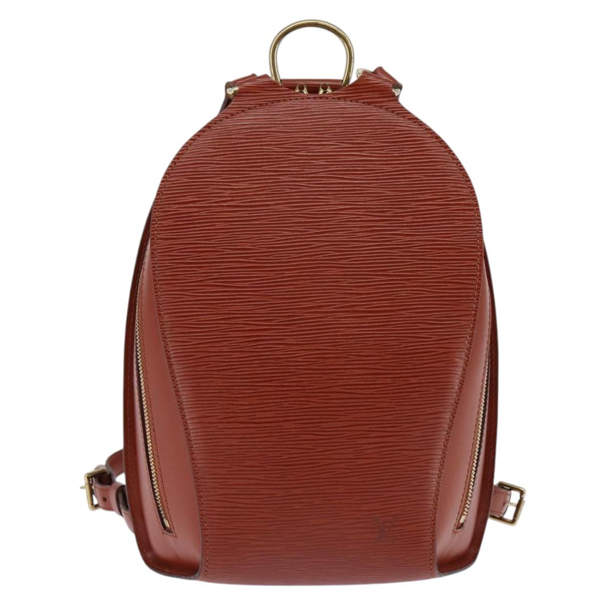 LOUIS VUITTON Epi Mabillon Backpack Brown M52233 LV Auth 143625