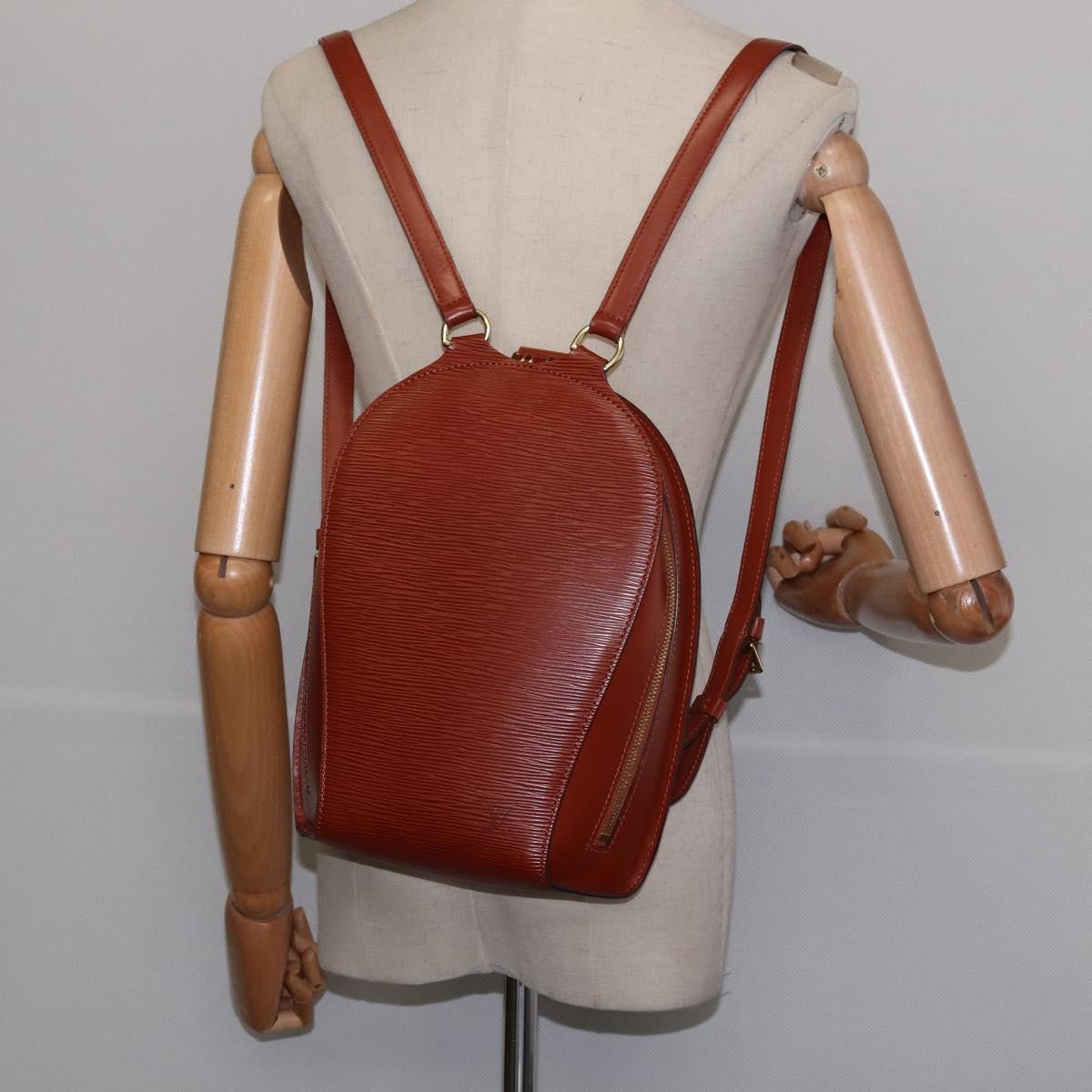 LOUIS VUITTON Epi Mabillon Backpack Brown M52233 LV Auth 143625