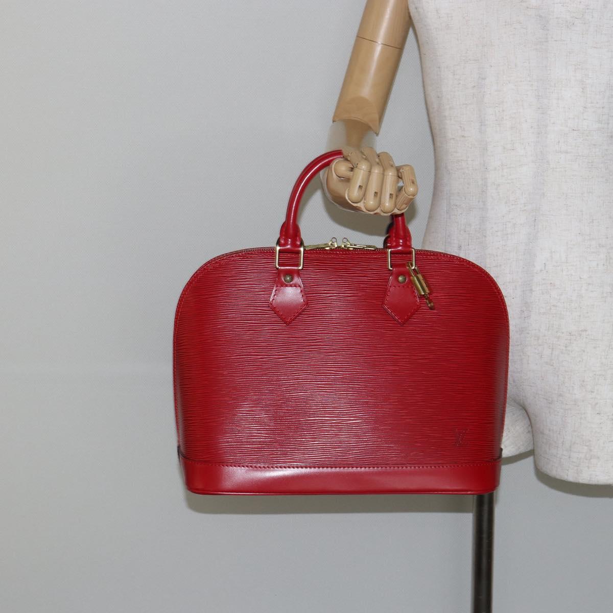 LOUIS VUITTON Epi Alma Hand Bag Castilian Red M52147 LV Auth 143628