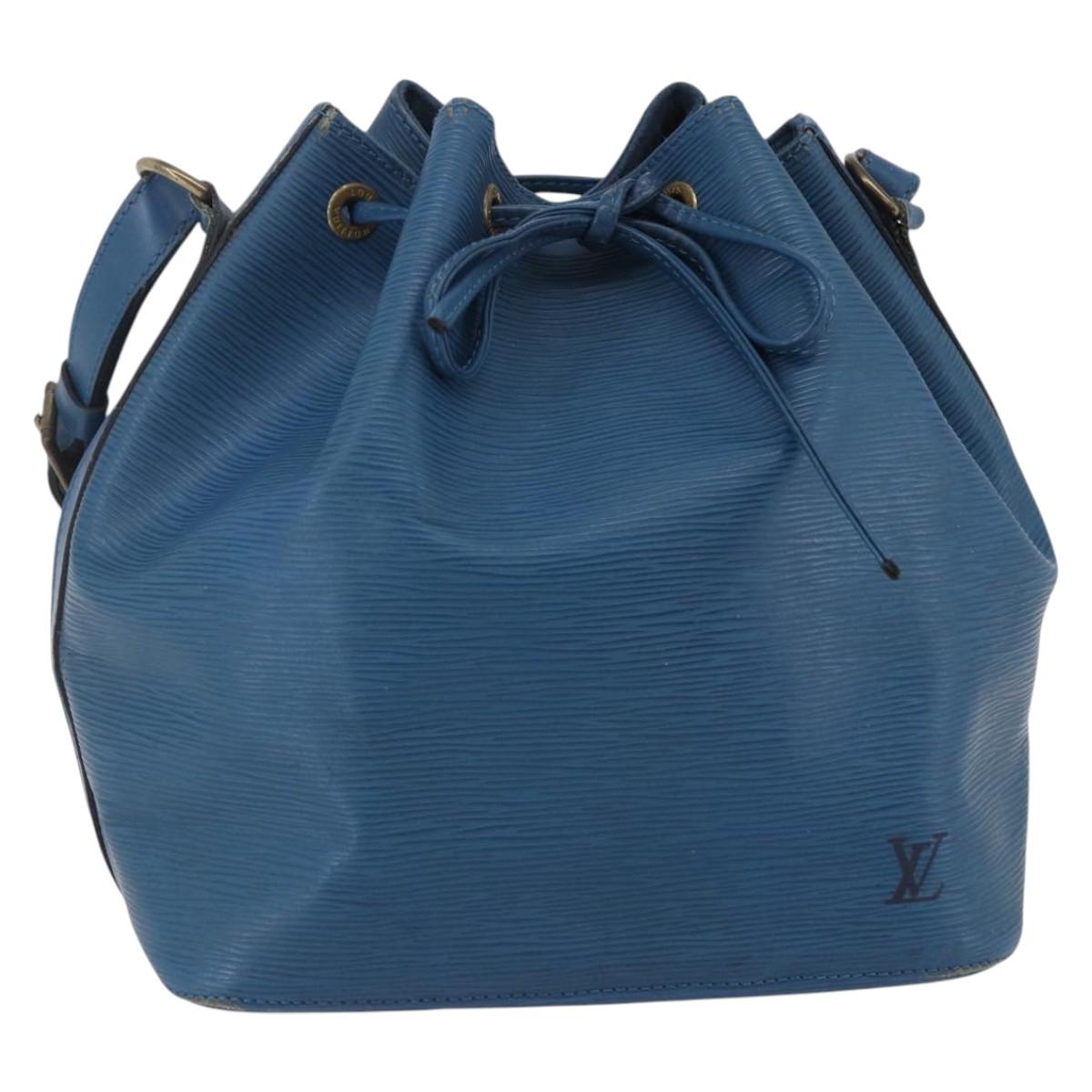 LOUIS VUITTON Epi Petit Noe Shoulder Bag Blue M44105 LV Auth 143629