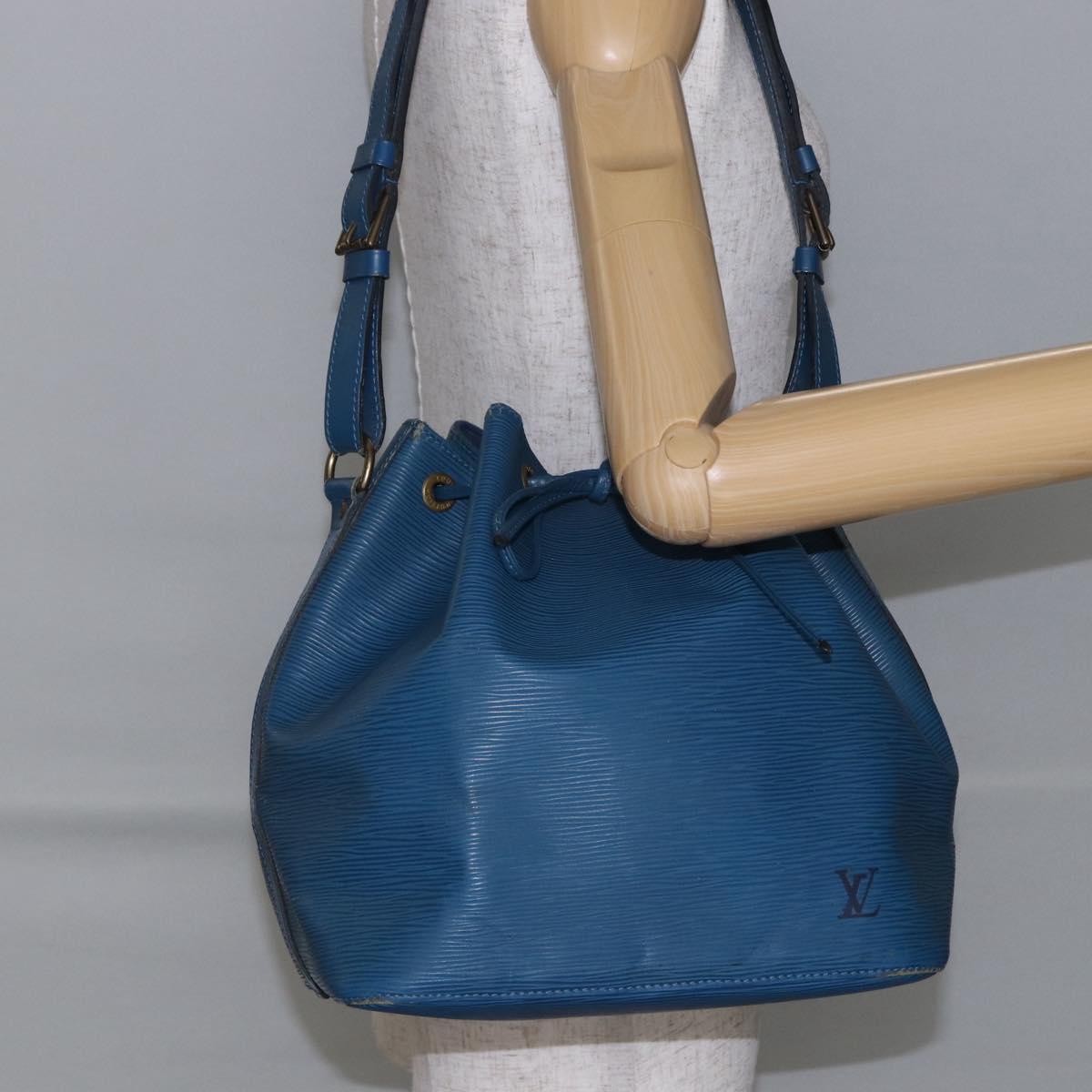 LOUIS VUITTON Epi Petit Noe Shoulder Bag Blue M44105 LV Auth 143629