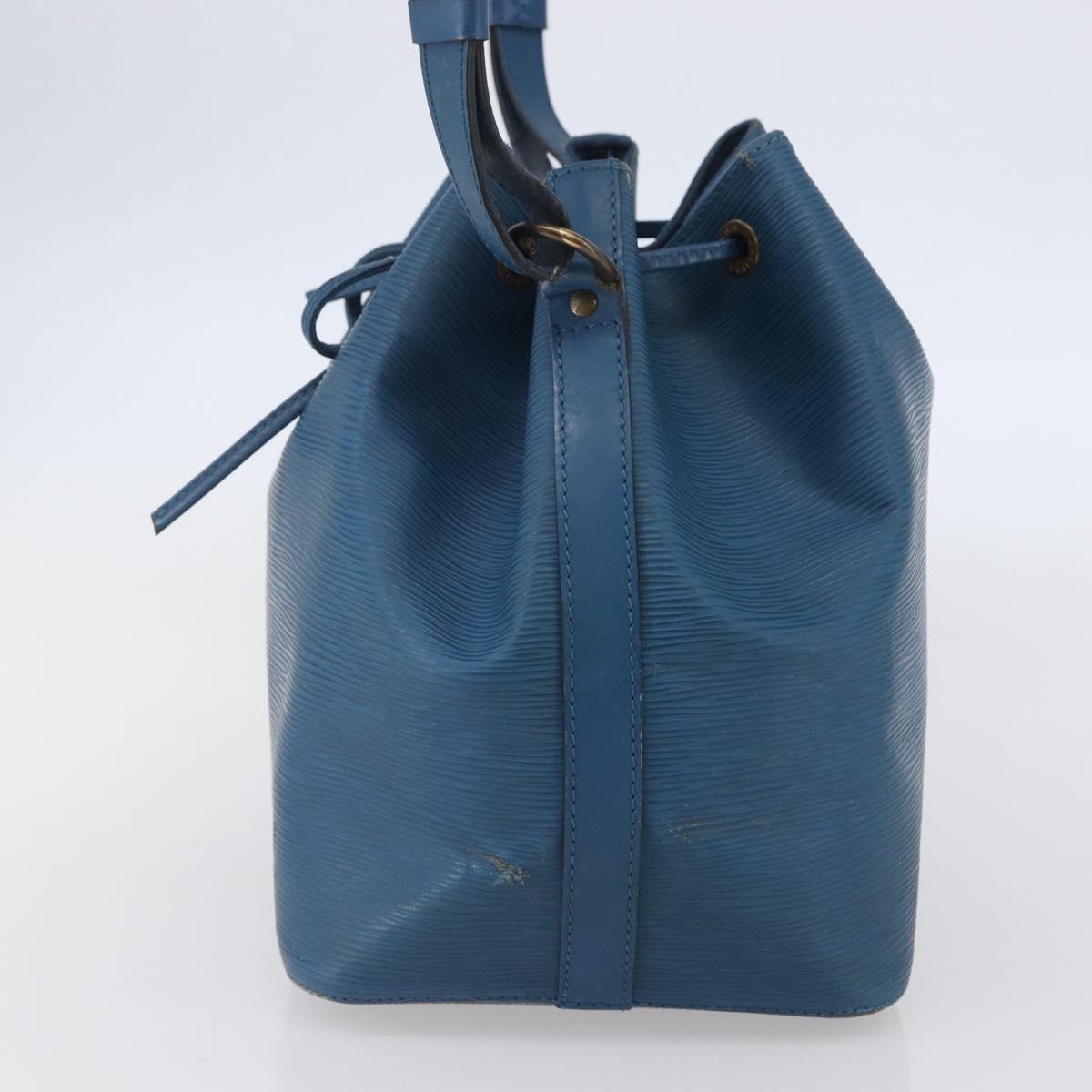 LOUIS VUITTON Epi Petit Noe Shoulder Bag Blue M44105 LV Auth 143629