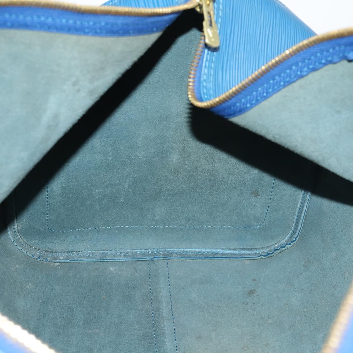 LOUIS VUITTON Epi Keepall 50 Boston Bag Blue M42965 LV Auth 143630