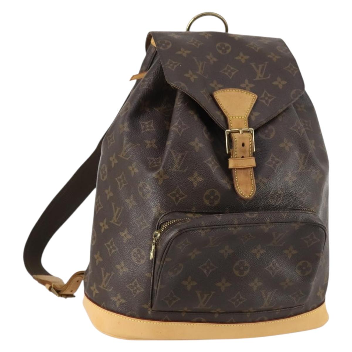 LOUIS VUITTON Monogram Montsouris GM Backpack M51135 LV Auth 143643