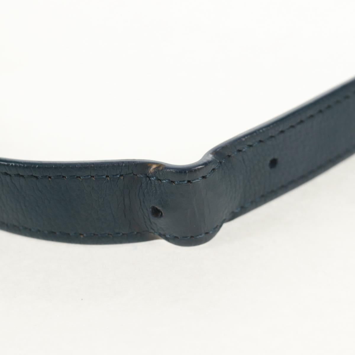 CHANEL Matelasse 20 Chain Shoulder Bag Caviar Skin Blue Gold CC Auth 143659AM