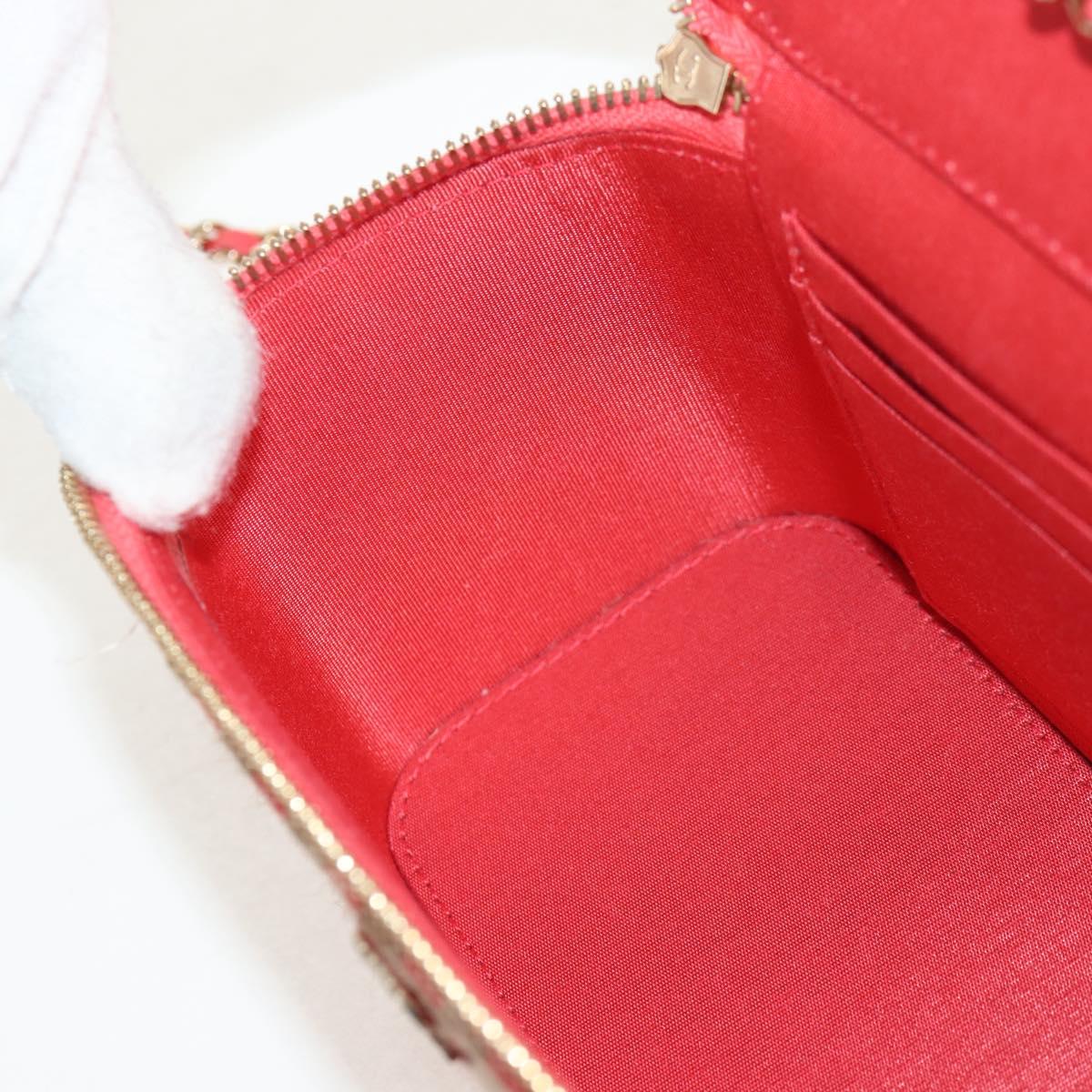 CHANEL Chain Shoulder Bag Raffia Beige Gold CC Auth 143661SAM