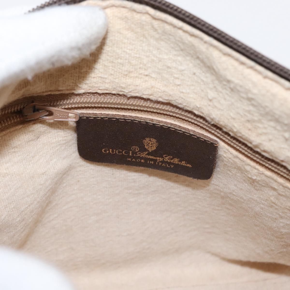 GUCCI GG Supreme Web Sherry Line Bag PVC Beige Gold 89 02 032 Auth 143664